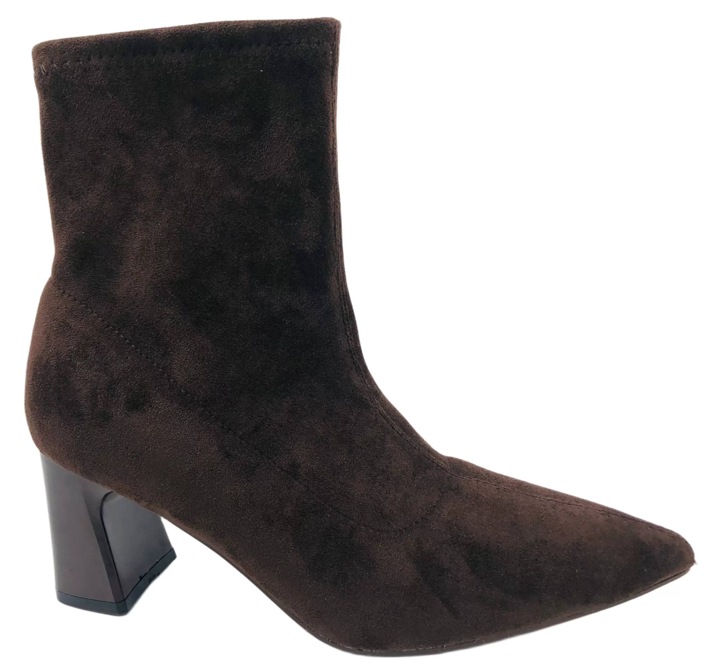 Dark Brown Stretch Suede Point