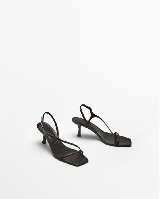 Women's Square Toe Thin Strap 