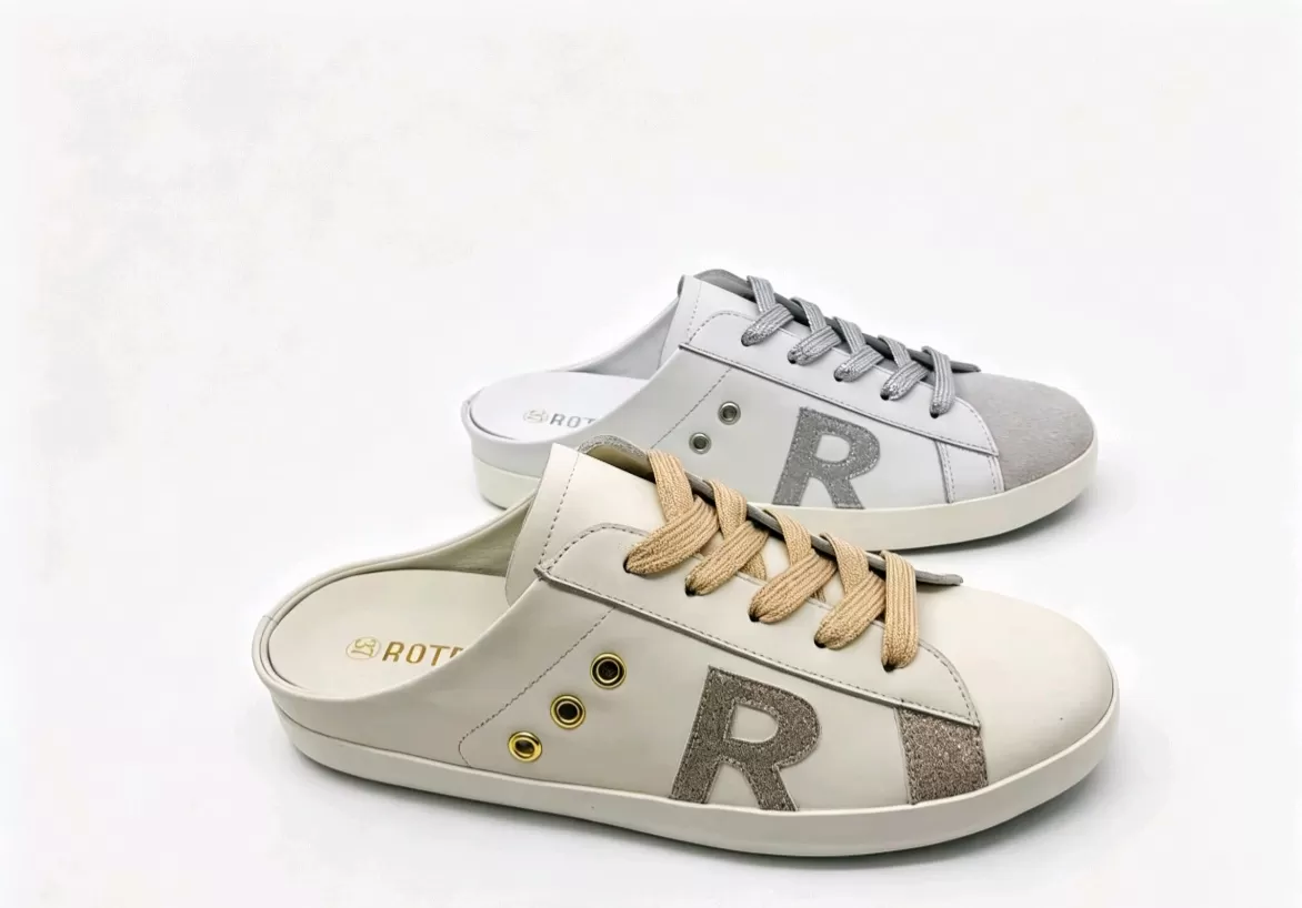Women Glitter R Letter Leather