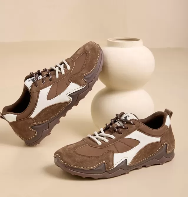 Women Genuine Suede Retro Stit