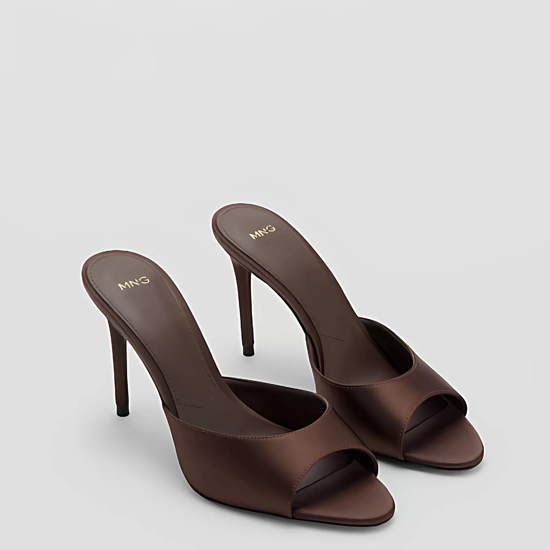 Women Satin Peep Toe Slip On S