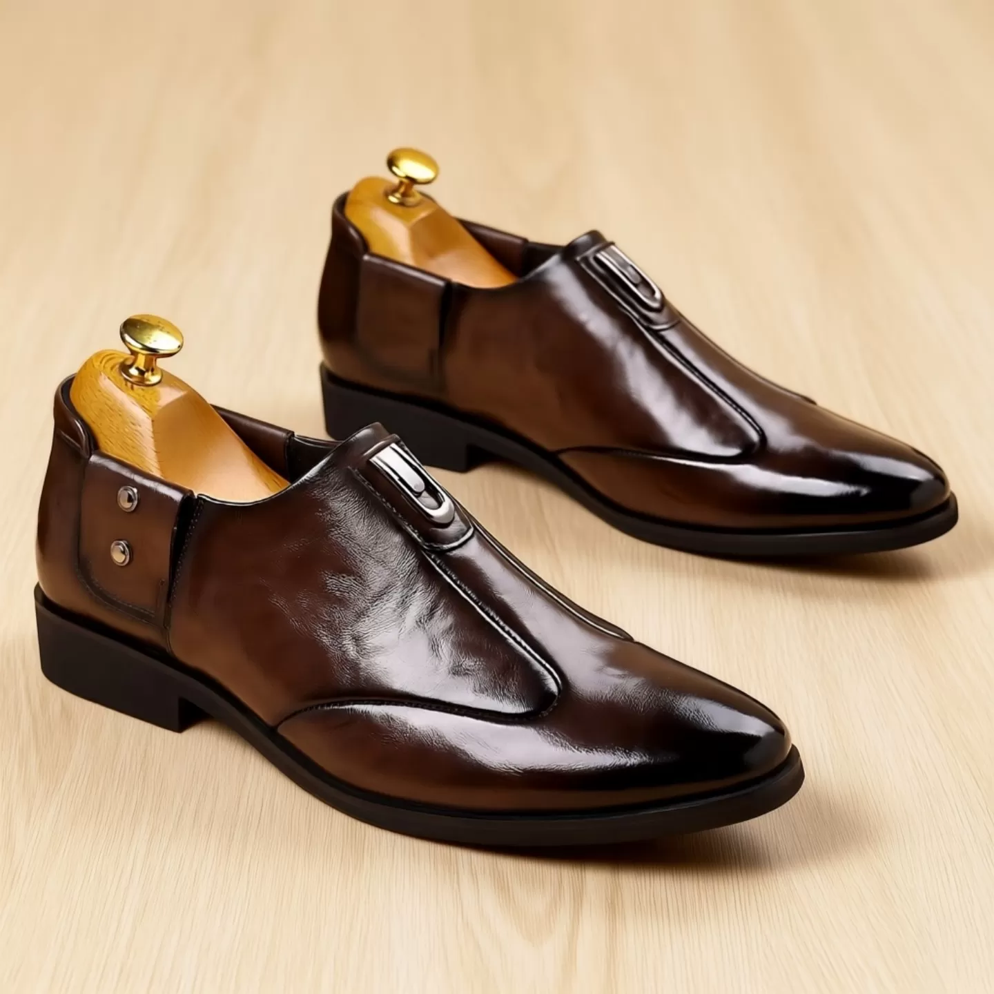 Men Polished Genuine Leather Z